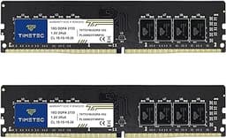 Timetec 32GB KIT (2x16GB) DDR4 2133MHz (PC4-2133P) PC4-17000 UDIMM Desktop RAM – 288-Pin 1.2V CL15 Non-ECC Unbuffered DIMM Memory Module Upgrade
