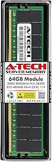 A-Tech 64GB DDR5 4800MHz PC5-38400 ECC RDIMM 2Rx4 (EC8 10x4) Dual Rank 1.1V ECC Registered DIMM 288-Pin Server RAM Memory Upgrade Module (A-Tech Enterprise Series)
