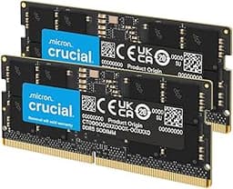 Crucial 64GB DDR5 RAM Kit (2x32GB), 4800MHz CL40 Laptop Memory - SODIMM 262-Pin - Compatible with 12th Intel Core - CT2K32G48C40S5