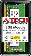 A-Tech 8GB RAM Replacement for Crucial CT8G4SFRA266.C4 | DDR4 2666MHz PC4-21300 SODIMM 1Rx16 1.2V 260-Pin Non-ECC Laptop Memory Module (CT8G4SFRA266.C4-ATC)