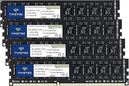 Timetec 16GB KIT (4x4GB) DDR3 / DDR3L 1333MHz PC3-10600 Non ECC Unbuffered 1.5V / 1.35V CL9 Dual Rank for Dell Optiplex 780 DT/MT/SFF Memory Ram Upgrade and More (Low Density 16GB KIT (4x4GB))