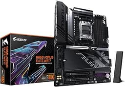 GIGABYTE B850 AORUS Elite WIFI7 AMD AM5 ATX Motherboard, Support AMD Ryzen 9000/8000/7000 Series, DDR5, 14+2+2 Power Phase, 3X M.2, PCIe 5.0, USB-C, WIFI7, 2.5GbE LAN, EZ-Latch, 5-Year Warranty