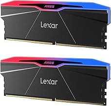 Lexar ARES Gen2 RGB DDR5 RAM 32GB Kit (2x16GB) 6400MHz CL32, 288-Pin UDIMM Desktop Memory, PC Gaming Computer Memory, for Intel XMP 3.0/AMD EXPO/CL32-38-38-76/1.4V(LD5U16G64C32BR-RGD)