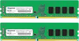 32GB DDR4 17000U PC4 2133 2X16GB UDIMM, DDR4-2133MHz 32G PC4-17000 CL15 2Rx8 1.2V Non-ECC 288 Pin Desktop Memory Module Ram