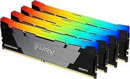 Kingston FURY Renegade RGB 128GB (4x32GB) 3200MT/s DDR4 CL16 Desktop Memory Kit of 4 | Intel XMP | AMD Ryzen | Infrared Syncing | KF432C16RB2AK4/128