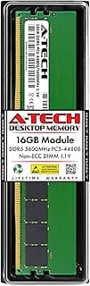 A-Tech 16GB DDR5 5600MHz PC5-44800 CL46 UDIMM 1.1V Non-ECC Unbuffered DIMM 288-Pin Desktop PC/Computer RAM Memory Upgrade Module