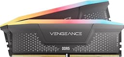 Vengeance RGB RS DDR5 RAM 32GB (2x16GB) 5600MHz CL40-40-40-77 1.25V AMD EXPO Intel XMP Computer Desktop Memory – Gray (CMG32GX5M2B5600Z40)