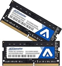 Acclamator DDR4 16GB Kit (2x8GB) 3200MHz PC4-25600 CL22 1.2V Unbuffered Non-ECC SODIMM 260-Pin Laptop Notebook PC Computer Memory Module Ram Upgrade