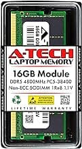 A-Tech 16GB RAM Replacement for CT16G48C40S5 | DDR5 4800MHz PC5-38400 CL40 SODIMM 1Rx8 1.1V Non-ECC SO-DIMM 262-Pin Laptop, Notebook Memory Module