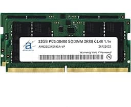 64GB (2x32GB) Compatible with Dell Latitude 5531 DDR5 4800MHz PC5-38400 SODIMM 2Rx8 CL40 1.1v 262 Pin Laptop Notebook Memory Module Upgrade RAM