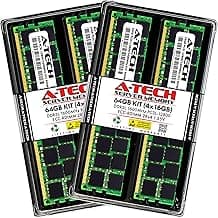 A-Tech 64GB Kit (4x16GB) DDR3/DDR3L 1600MHz PC3L-12800R ECC RDIMM 2Rx4 Dual Rank 1.35V Registered DIMM 240-Pin Server RAM Memory Upgrade Modules (A-Tech Enterprise Series)