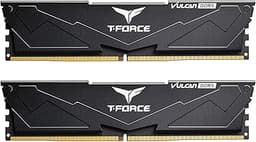 TEAMGROUP T-Force Vulcan DDR5 32GB (2x16GB) 6400MHz (PC5-51200) CL32 Desktop Memory Module Ram for 600 700 Series Chipset XMP 3.0 Black FLBD532G6400HC32ADC01