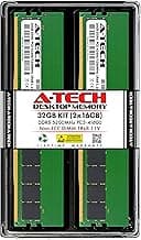 A-Tech 32GB Kit (2x16GB) DDR5 5200MHz PC5-41600 CL42 UDIMM 1Rx8 Single Rank 1.1V Non-ECC Unbuffered DIMM 288-Pin Desktop PC/Computer RAM Memory Upgrade Modules