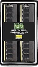 NEMIX RAM 64GB (2X32GB) DDR4 2933MHZ PC4-23400 2Rx8 1.2V CL21 288-PIN Non-ECC UDIMM Unbuffered Desktop Memory KIT