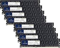 Timetec 64GB KIT(8x8GB) DDR3L / DDR3 1600MHz (DDR3L-1600) PC3L-12800 / PC3-12800 Non-ECC Unbuffered 1.35V/1.5V CL11 2Rx8 Dual Rank 240 Pin UDIMM Desktop PC Computer Memory RAM(SDRAM) Module Upgrade