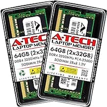 A-Tech 64GB Kit (2x32GB) RAM for Dell Latitude 5521, 5520, 5430 Rugged, 5421, 5420 Laptop | DDR4 3200 MHz SODIMM PC4-25600 Memory Upgrade
