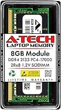 A-Tech 8GB RAM Replacement for HP 820570-005 | DDR4 2133MHz PC4-17000 2Rx8 1.2V SODIMM 260-Pin Memory Module