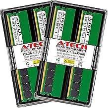 A-Tech 128GB Kit (4x32GB) DDR5 4800MHz PC5-38400 CL40 UDIMM 2Rx8 Dual Rank 1.1V Non-ECC Unbuffered DIMM 288-Pin Desktop PC/Computer RAM Memory Upgrade Modules