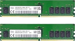 Timetec Hynix Original 32GB KIT(2x16GB) DDR4 2666MHz PC4-21300 Registered ECC 1.2V CL19 2Rx8 Dual Rank 288 Pin RDIMM Server Memory RAM Module Upgrade (32GB KIT (2x16GB))