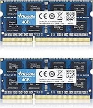 DDR3/DDR3L 8GB Kit (2x4GB) Laptop RAM 1600MHz CL11 SODIMM Wlizedle PC Memory RAM PC3-12800 204-Pin 1.35V/1.5V Non-ECC Unbuffered 2Rx8 Upgrade Notebook Sdram Sticks Module for Computer Portable, Blue