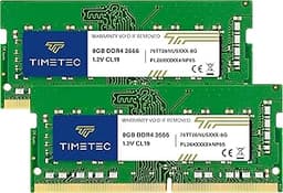 Timetec Premium 16GB KIT (2x8GB) DDR4 2666MHz (PC4-2666V) PC4-21300 SODIMM Laptop RAM – 260-Pin 1.2V CL19 Non-ECC Unbuffered Memory Module for Laptop, Notebook, Mini PC, All-in-One