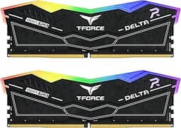 TEAMGROUP T-Force Delta RGB DDR5 Ram 32GB (2x16GB) 6000MHz PC5-48000 CL38 Intel XMP 3.0 & AMD Expo Compatible Desktop Memory Module Ram Black FF3D532G6000HC38JDC01