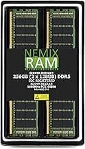 NEMIX RAM 256GB (2X128GB) DDR5 5600MHZ PC5-44800 4Rx4 1.1V 288-PIN ECC RDIMM Registered Server Memory KIT Compatible with Dell PowerEdge R7615 Rack Server