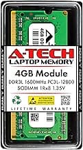 A-Tech 4GB RAM Replacement for Samsung M471B5173QH0-YK0 | DDR3/DDR3L 1600MHz PC3L-12800 1Rx8 1.35V SODIMM 204-Pin Memory Module