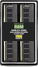 NEMIX RAM 64GB (2X32GB) DDR5 4800MHZ PC5-38400 2Rx8 1.1V CL40 288-PIN Non-ECC Unbuffered UDIMM Desktop PC Memory KIT