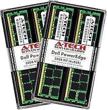 A-Tech 32GB (4x8GB) RAM for Dell PowerEdge R310, T310, R810, R810 II, R910, R910 II, M910, M910 II | DDR3 1066MHz ECC-RDIMM PC3-8500 4Rx8 1.5V 240-Pin ECC Registered DIMM Server Memory Upgrade Kit