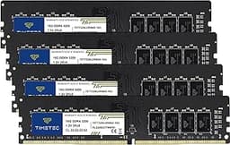 Timetec 64GB KIT (4x16GB) DDR4 3200MHz (PC4-3200AA) PC4-25600 UDIMM Desktop RAM – 288-Pin 1.2V CL22 Non-ECC Unbuffered DIMM Memory Module Upgrade