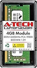 A-Tech 4GB DDR4 2400 MHz SODIMM PC4-19200 (PC4-2400T) CL17 Non-ECC Laptop RAM Memory Module
