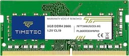 Timetec Premium 8GB DDR4 2666MHz (PC4-2666V) PC4-21300 SODIMM Laptop RAM – 260-Pin 1.2V CL19 Non-ECC Unbuffered Memory Module for Laptop, Notebook, Mini PC, All-in-One
