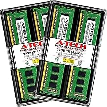 A-Tech Server 32GB Kit (4 x 8GB) 2Rx8 PC3-12800E DDR3 1600MHz ECC Unbuffered UDIMM 240-Pin Dual Rank DIMM 1.5V Workstation Server Memory RAM Upgrade Stick Modules (A-Tech Enterprise Series)