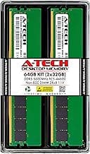 A-Tech 64GB Kit (2x32GB) DDR5 5600MHz PC5-44800 CL46 UDIMM 2Rx8 Dual Rank 1.1V Non-ECC Unbuffered DIMM 288-Pin Desktop PC/Computer RAM Memory Upgrade Modules