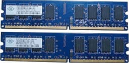 NT2GT64U8HD0BY-AD 4GB 2 x 2GB PC2-6400U DDR2 800 NonECC Desktop Memory Kit