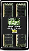 NEMIX RAM 128GB (2X64GB) DDR4 3200MHZ PC4-25600 2Rx4 1.2V CL22 288-PIN ECC RDIMM Registered Server Memory KIT Compatible with Dell PowerEdge R7525 Rack Server
