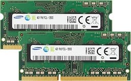 Samsung 8GB (2x4GB) DDR3/DDR3L 1600MHz PC3L-12800 (PC3-12800) CL11 SODIMM 1Rx8 Single Rank 1.35V 204-Pin Laptop, Notebook RAM Memory
