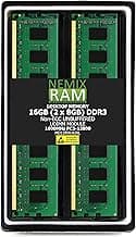 NEMIX RAM 16GB (2X8GB) DDR3 1600MHZ PC3-12800 2Rx8 1.35V 240-PIN Non-ECC UDIMM Unbuffered Desktop Memory KIT