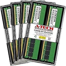 A-Tech 256GB Kit (8x32GB) RAM for Dell PowerEdge MX760c, R660, R660xs, R760xa, R760xs, R7615, R7625, R960, XE8640, XE9640 | DDR5 4800MHz PC5-38400 EC8 RDIMM 2Rx8 ECC Registered Server Memory Upgrade
