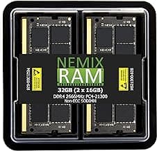 NEMIX RAM 32GB (2X16GB) DDR4 2666MHZ PC4-21300 2Rx8 1.2V CL19 260-PIN Non-ECC SODIMM Laptop PC PC Memory KIT Compatible with ASUS Laptops