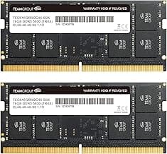 Elite SODIMM DDR5 32GB (2x16GB) 5600Mhz (PC5-44800) CL46 Non-ECC Unbuffered 1.1V 262 Pin Laptop Memory Module Ram - TED532G5600C46ADC-S01
