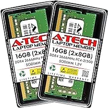 A-Tech 16GB (2x8GB) RAM Replacement for CT2K8G4SFRA266 | DDR4 2666MHz PC4-21300 (PC4-2666V) CL19 SODIMM 1.2V Non-ECC SO-DIMM 260-Pin Laptop, Notebook Memory Modules