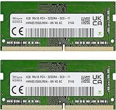 Hynix 8GB KIT(2x4GB) DDR4 3200MHz PC4-25600 Non-ECC Unbuffered 1.2V CL22 1Rx16 Single Rank 260 Pin SODIMM Compatible with AMD and Intel Gaming Laptop Notebook PC Computer Memory RAM Module