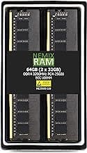 NEMIX RAM 64GB (2X32GB) DDR4 3200MHZ PC4-25600 2Rx8 1.2V CL22 288-PIN ECC Unbuffered UDIMM KIT Compatible with Dell PowerEdge R350 Rack Server