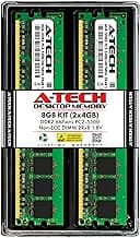 A-Tech 8GB (2x4GB) DDR2 667MHz UDIMM PC2-5300 CL5 2Rx8 1.8V DIMM Non-ECC Unbuffered Desktop RAM Memory Modules