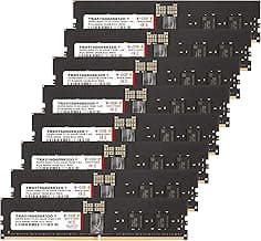 V-Color DDR5 128GB (16GBx8) 6000MHz CL32 2Gx8 1Rx8 OC R-DIMM (Overclocking ECC Registered DIMM) 1.4V Memory Ram for WRX90 Workstation (AMD Expo) (TRA516G60S832O)