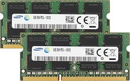 16GB (2x8GB) DDR3/DDR3L 1600MHz PC3L-12800 (PC3-12800) CL11 SODIMM 2Rx8 Dual Rank 1.35V 204-Pin Laptop, Notebook RAM Memory