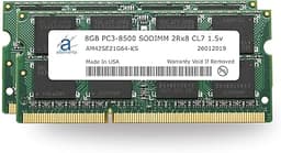 Adamanta 16GB (2x8GB) DDR3 1066MHz PC3-8500 SODIMM 2Rx8 CL7 1.5v Laptop Memory Upgrade Notebook RAM DRAM