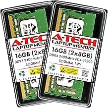 A-Tech 16GB Kit (2x8GB) RAM for Acer Aspire 5 A515-43-R19L Laptop | DDR4 2400MHz SODIMM PC4-19200 (PC4-2400T) Non-ECC 1.2V 260-Pin Memory Upgrade Modules